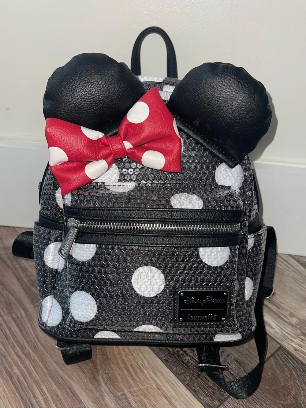 Disney & Loungefly Minnie Mouse Sequined Dot Mini Backpack